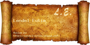 Lendel Eutim névjegykártya
